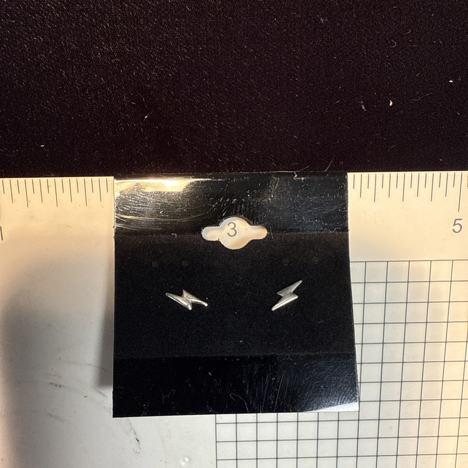 925 Sterling Silver Tiny Lightning Bolt ⚡️ Earrin… - image 1