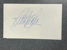 JULIO BECQUER (1955)  autographed 3 x 5 index card MLB Guaranteed to Pass