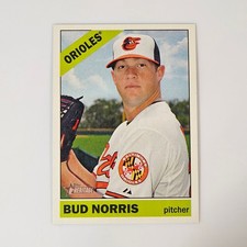 Bud Norris Orioles 2015 Topps Heritage #167 Baseball Card