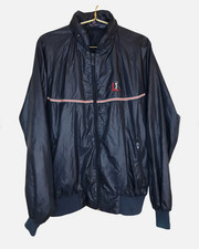 PGA Tour Vintage Navy Blue Windbreaker Jacket L Full Zip Golf Activewear