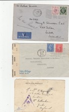 1941/43 GB TO ICELAND X2, ICELAND TO GB X1 COVERS