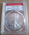 2012 S American Silver Eagle PCGS  MS69