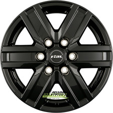 4x Rial Transporter diamant-schwarz 7x17 ET57 - LK6/130 ML84.1 Felge Alu