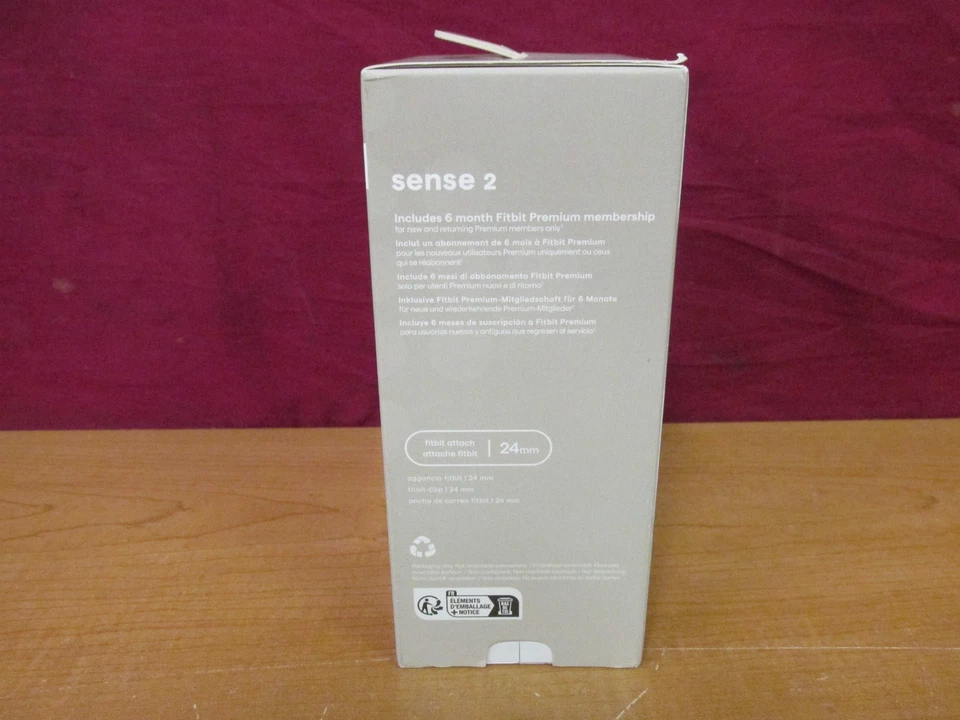 Fitbit Sense 2 Platinum Aluminum Case/Lunar White Band FB521SRWT-US *Brand New* - Image 2 of 4