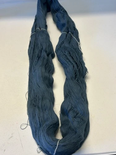 Large Hank LACE SOFT Novelty Peru Alpaca Wool Yarn 1lb 1oz 490gr 828 Steel Blue - product listing photo