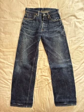 Samurai Jeans Straight Denim S3000VX War Size W30 Indigo Blue From Japan Used