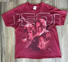 Vintage Star Wars 1996 Jedi Yoda Luke Skywalker Movie Promo AOP Rare Shirt XL