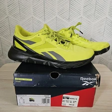 Reebok Nanoflex TR MEN Low Cross Trainer Sneakers Neon Yellow/Black Size 10