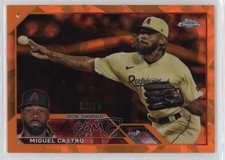 2023 Topps Chrome Update Sapphire Edition Orange 2/25 Miguel Castro 15sd