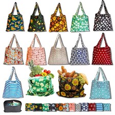 Large Capacity Foldable Reusable Grocery Shopping Tote Bags 12 Pack