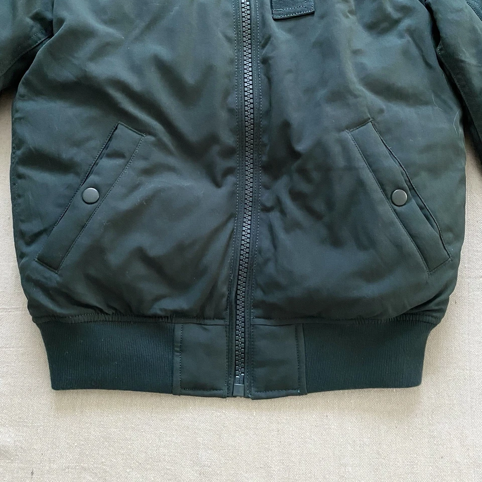 Alpha Industries Down Puffer Jacket Green and Black Reversible Women's XS - Image 4 of 4