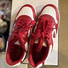 Zapatillas Mujer Guess Bold Rojo y Blanco NUEVAS Talla 6.5
