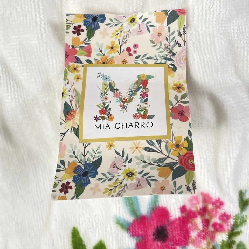 Mia Charro Kitchen Tea Towels Set of 3 Pink Giraffe Floral 18" X 28" NEW - Image 3 of 4