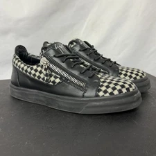 Giuseppe Zanotti Checkered Leather Zippers Multicolor EU 39 Women’s US 8.5