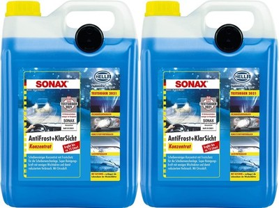 2x SONAX AntiFrost + KlarSicht Konzentrat Citrus 5 L Scheibenfrostschutz