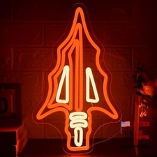 University Football Neon Sign for Wall Decor - Red/Warm White - A