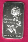 TO MOTHER WITH LOVE (LBTY 11)   .999 SILVER ART BAR