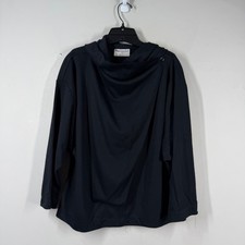 Fire Islander Vintage Black Cowl Neck Batwing Sleeve Blouse Made in USA Size 10