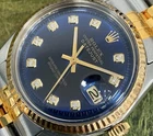Rolex Datejust TwoTone Blue Dial  36mm Jubilee Watch Restored No Reserve Auction