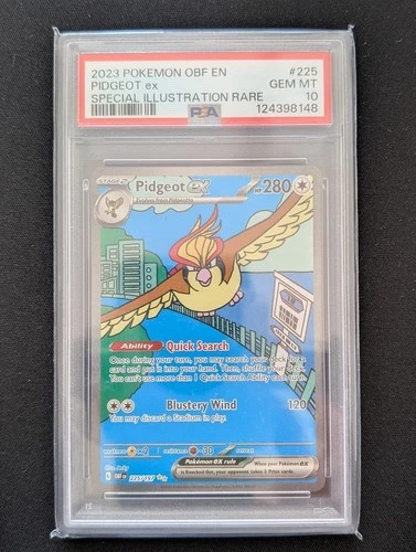 Pidgeot ex 225/197 SV03: Obsidian Flames Holo PSA 10 GEM MINT Pokemon