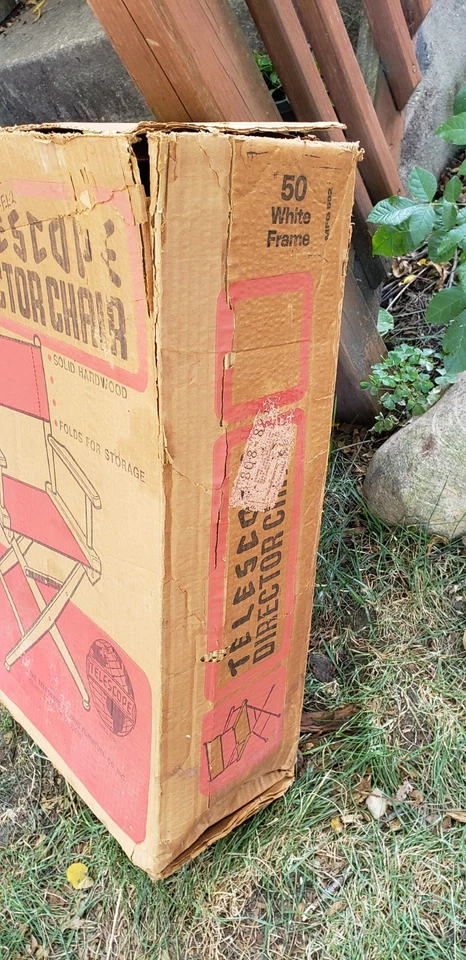 Cadeira de diretores telescópio vintage quadro branco assento amarelo - Imagem 2 de 4