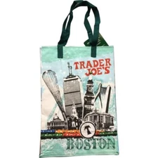 NWT Trader Joe’s Boston Reusable Bag Grocery Shopping Tote Gift Bag