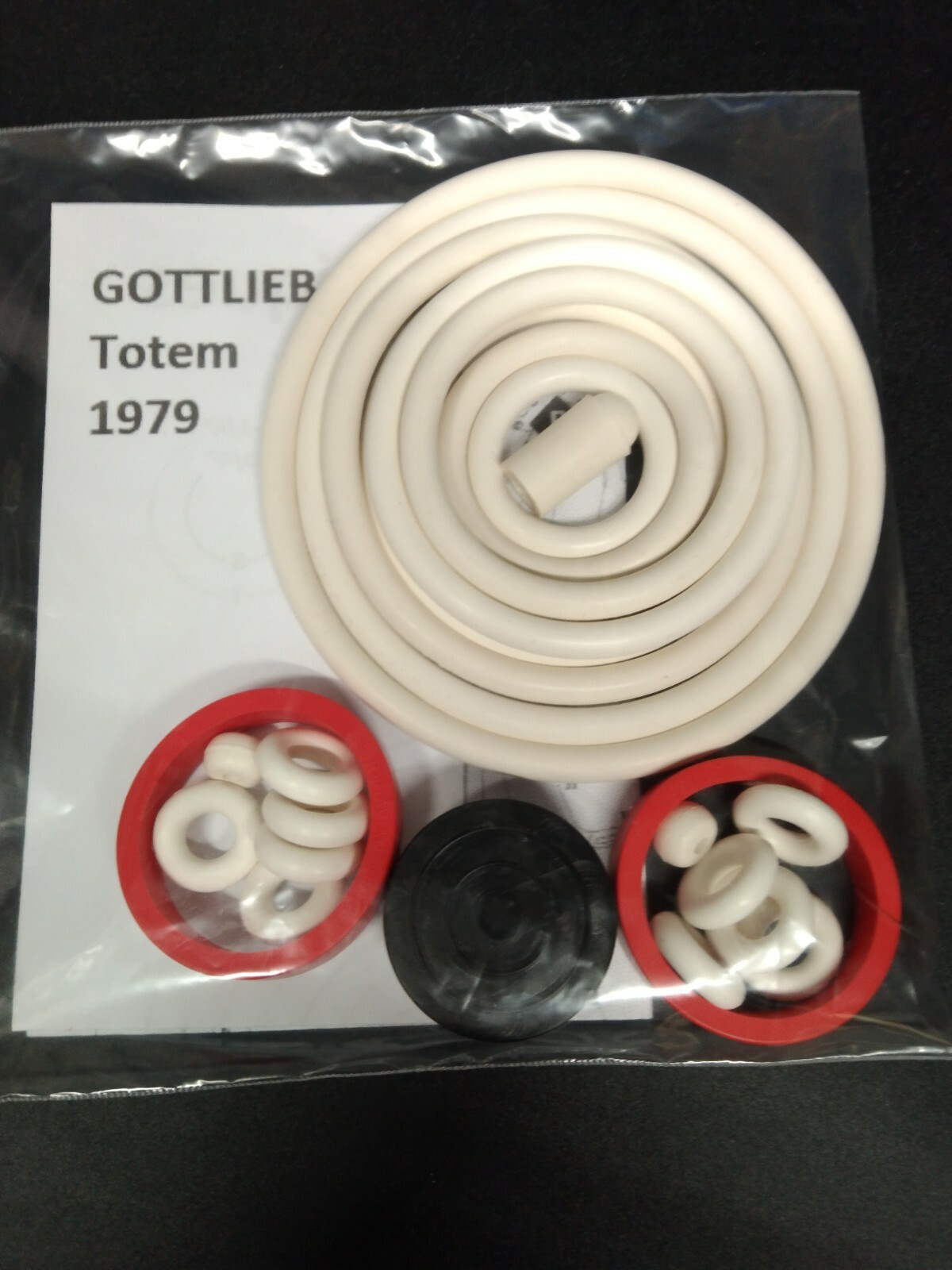 Kit elastiques flipper Totem Gottlieb pieces detachees caoutchouc