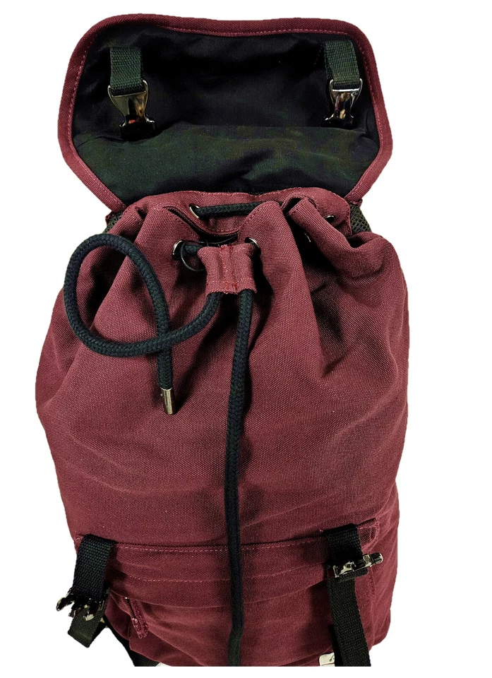 Forvert Tagesrucksack Cityrucksack Schulrucksack 21 Liter Natur Cotton Burgunder - Bild 3 von 4