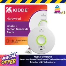 Kidde 21031042 Smart Hardwired Smoke and Carbon Monoxide Detector / Voice Alarm