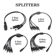 CCTV Splitter 2/4/6/8 Way Extension Cable CCTV DC Power Adapter Security Cameras