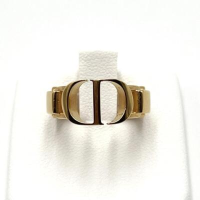 chipokun3様売約済みChristian Dior　希少❗　CD 　指輪 Used Christian Dior Petit CD Ring US 5.25 EU 50 S Size Gold