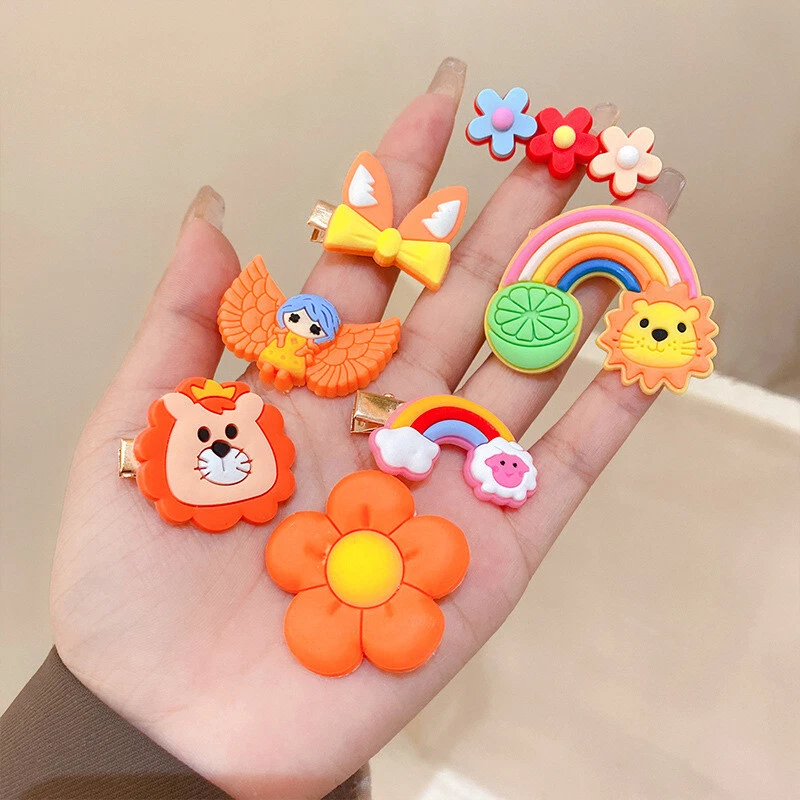 12 Pieces Kawaii Hair Clips for Girls Cartoon Girl Hair Accessories,Cute  Things for Teen Girl Gifts (Pink Cat)