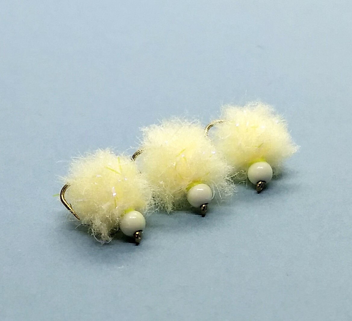 3 x Eggstasy Egg Trout Flies, Cheese Electric UV Eggstasy Fly Glow in Dark Bead eBay