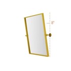Elegant Decor Everly 24x20" Rectangle Aluminum Pivot Mirror in Gold