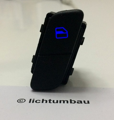 VW Polo 9N Schalter Fensterheber links hinten BLAU ROT WEISS