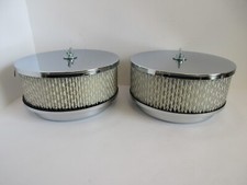 Chrome 6 38 Flat Toppaper Dual Quad Air Cleaner Set 5 18 5229pa-2