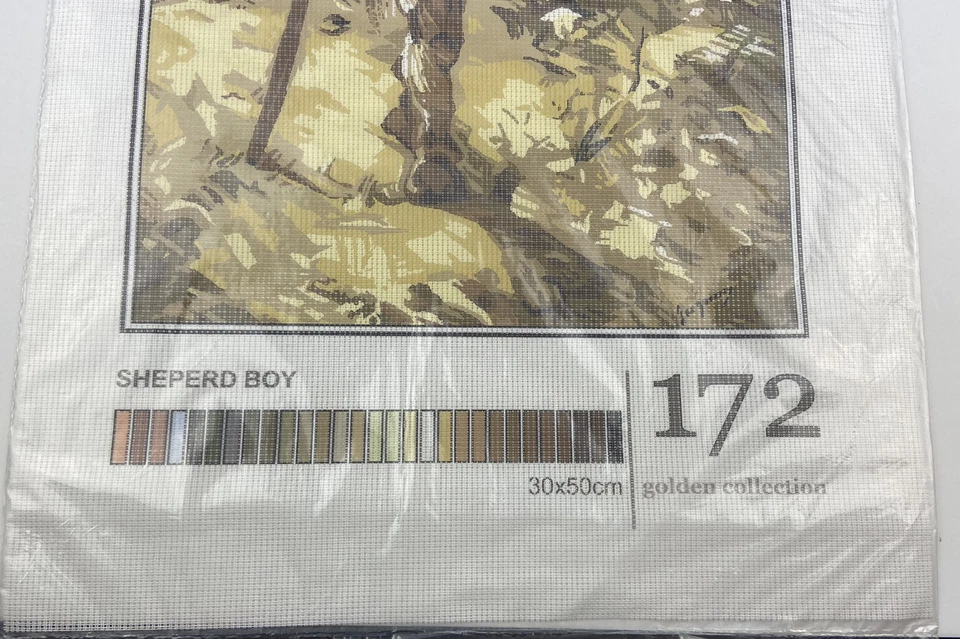 Hudema’s Shepherd Boy Needlepoint Canvas Needleart Mania 12” By 20” - Image 3 of 4