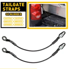 2X Tailgate Cable Strap For 1999-06 Silverado Sierra Avalanche H2 SUT Chevy GMC