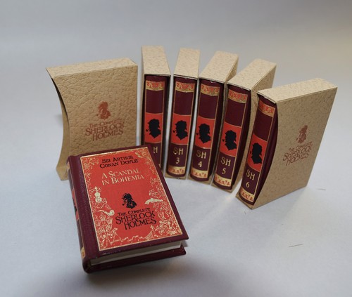MINIATURE BOOK Sir Arthur Conan Doyle, Sherlock Holmes Vol.1 - Vol. 6 - Imagen 3 de 3
