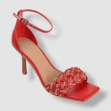 Journee Collection Women's Red Mabella Stiletto Pump Heels Shoes Size 7