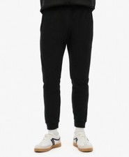 Image of Superdry Mens Code Tech Tapered Slim Jogger Tack suit bottoms Black Fleece