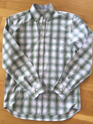 Original Marc O Polo Hemd, weiß-grün kariert, Gr. 37/38, S, fast neuwertig