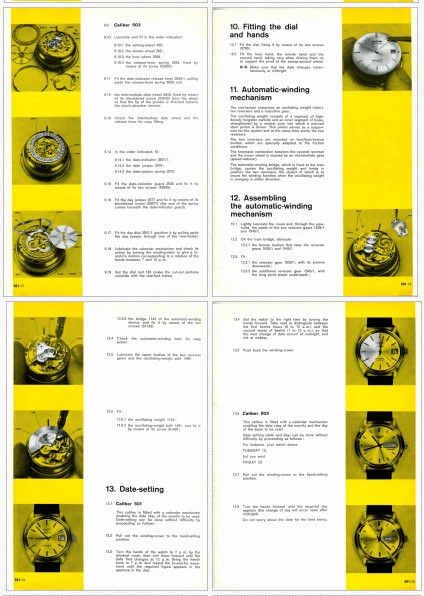 Documentación técnica de Longines cal. 501 503 - 19 páginas - Versión PDF (inglés)