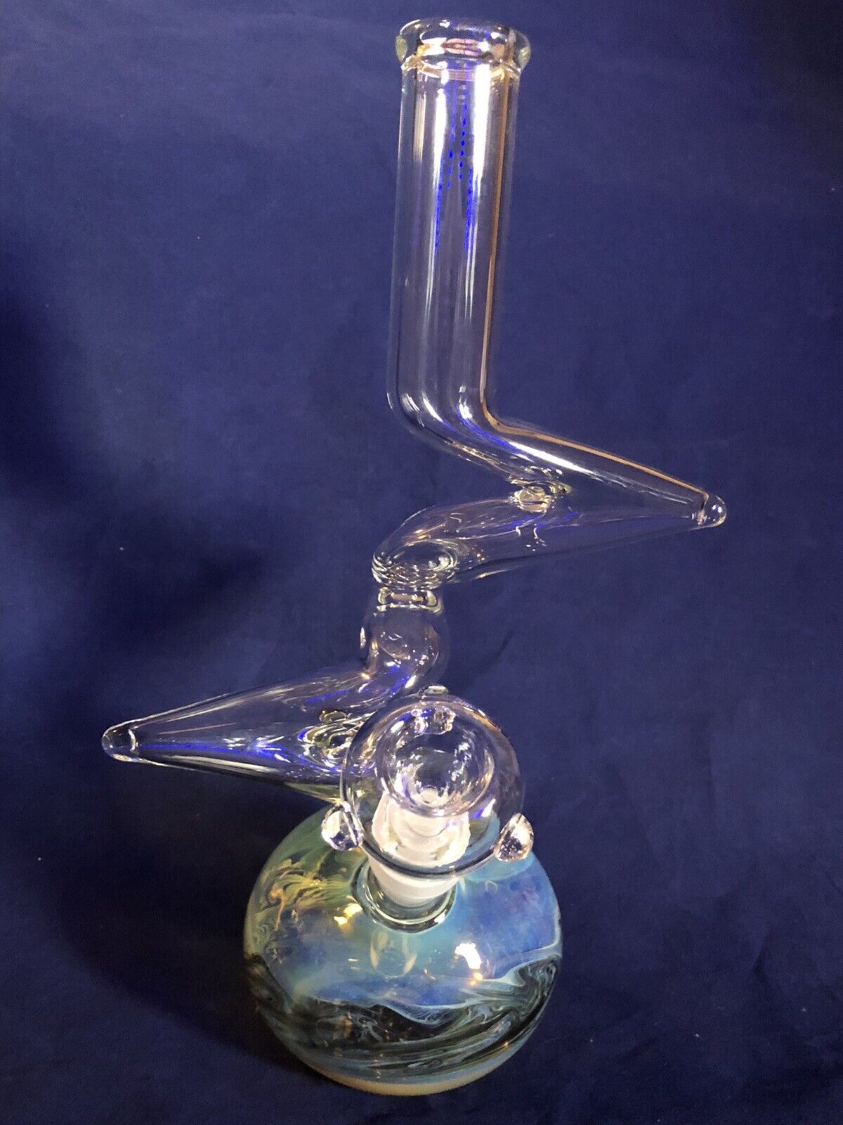12''inch Three Zong Glass Water Bong Pipe,Silver And Black Color. Available Now for 45.00