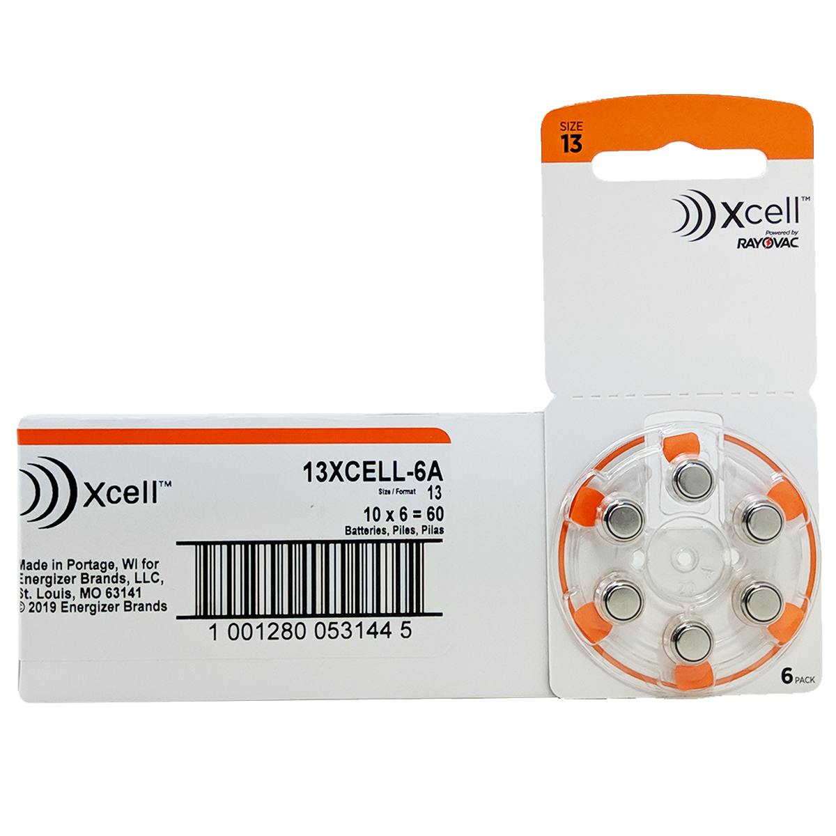 Rayovac Xcell Size 13 Zinc Air Hearing Aid Batteries (60 Pack) eBay