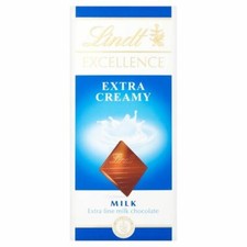 Lindt Excellence Extra Creamy Milk Chocolate Bar - 100g