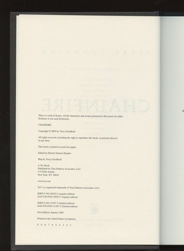 Goodkind, Terry: Chainfire HB/DJ 1st/1st - Picture 5 of 5