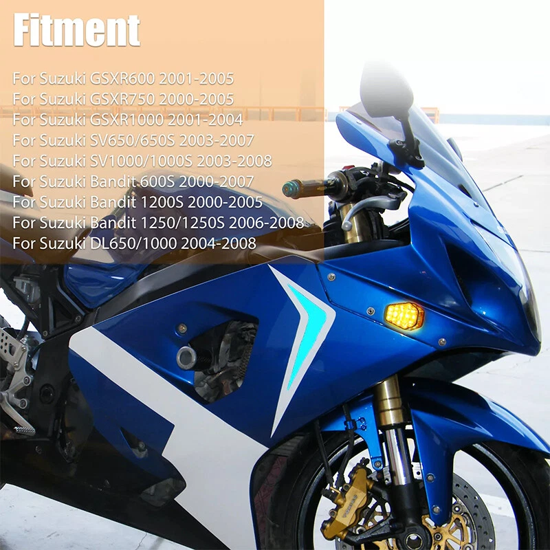 Flush Mount Turn Signal Fits Suzuki GSXR 600 1000 750 SV 00-08 LED Light Blinker - Image 3 of 4