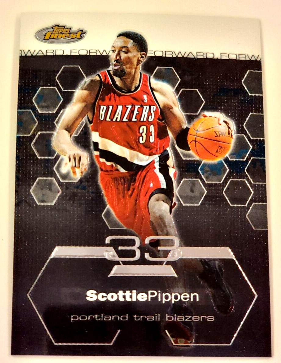 2002-03 Topps Finest SCOTTIE PIPPEN Card #82 PORTLAND TRAIL