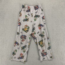 Super Mario Brothers Pants Boys 6 Gray Pajama Pants Mario Luigi Casual Bowser
